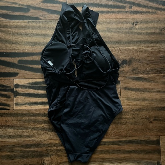 Women's Plunge Flounce Neckline One Piece Swimsuit - Shade & Shore™ - Picture 3 of 5